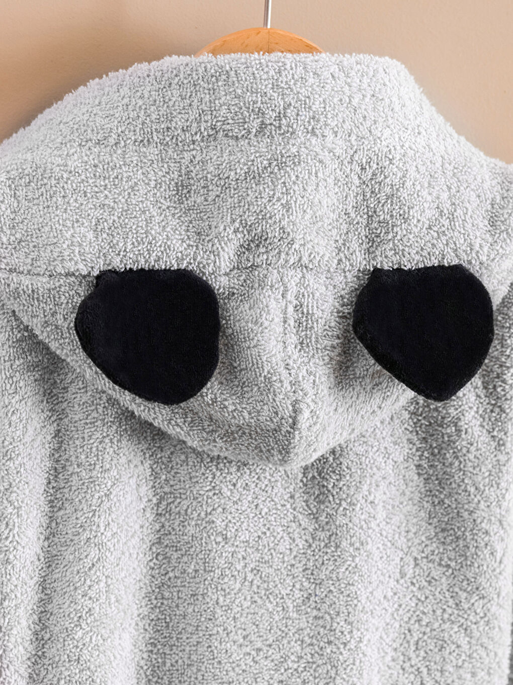 Gri Mickey Mouse Nakışlı Erkek Çocuk Bornoz-3