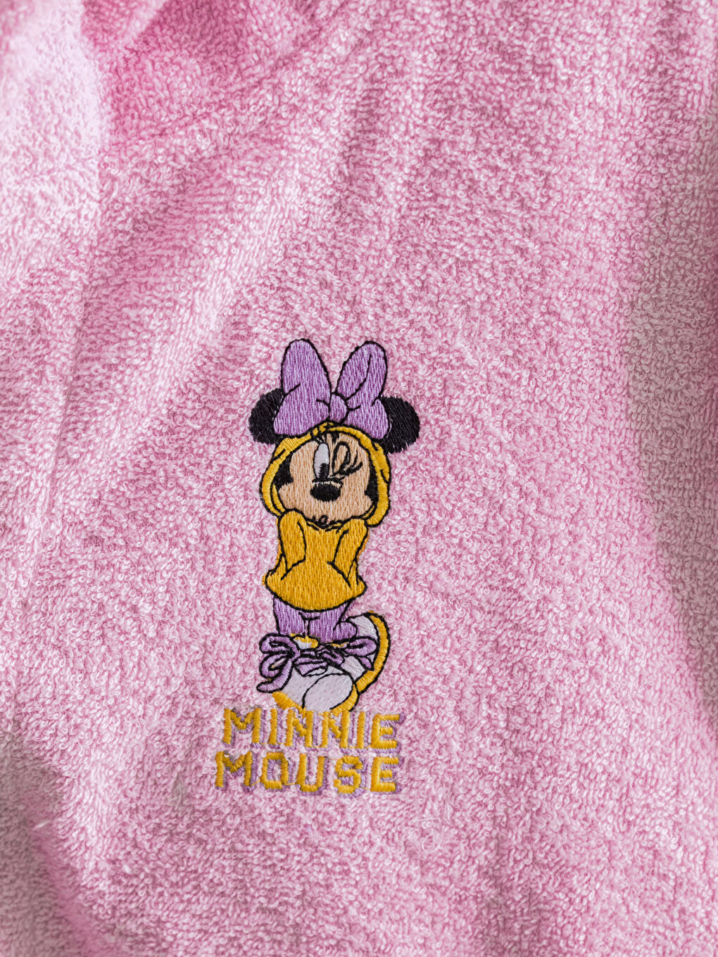 Peignoir Enfant À Capuche Minnie Mouse Brodé-2