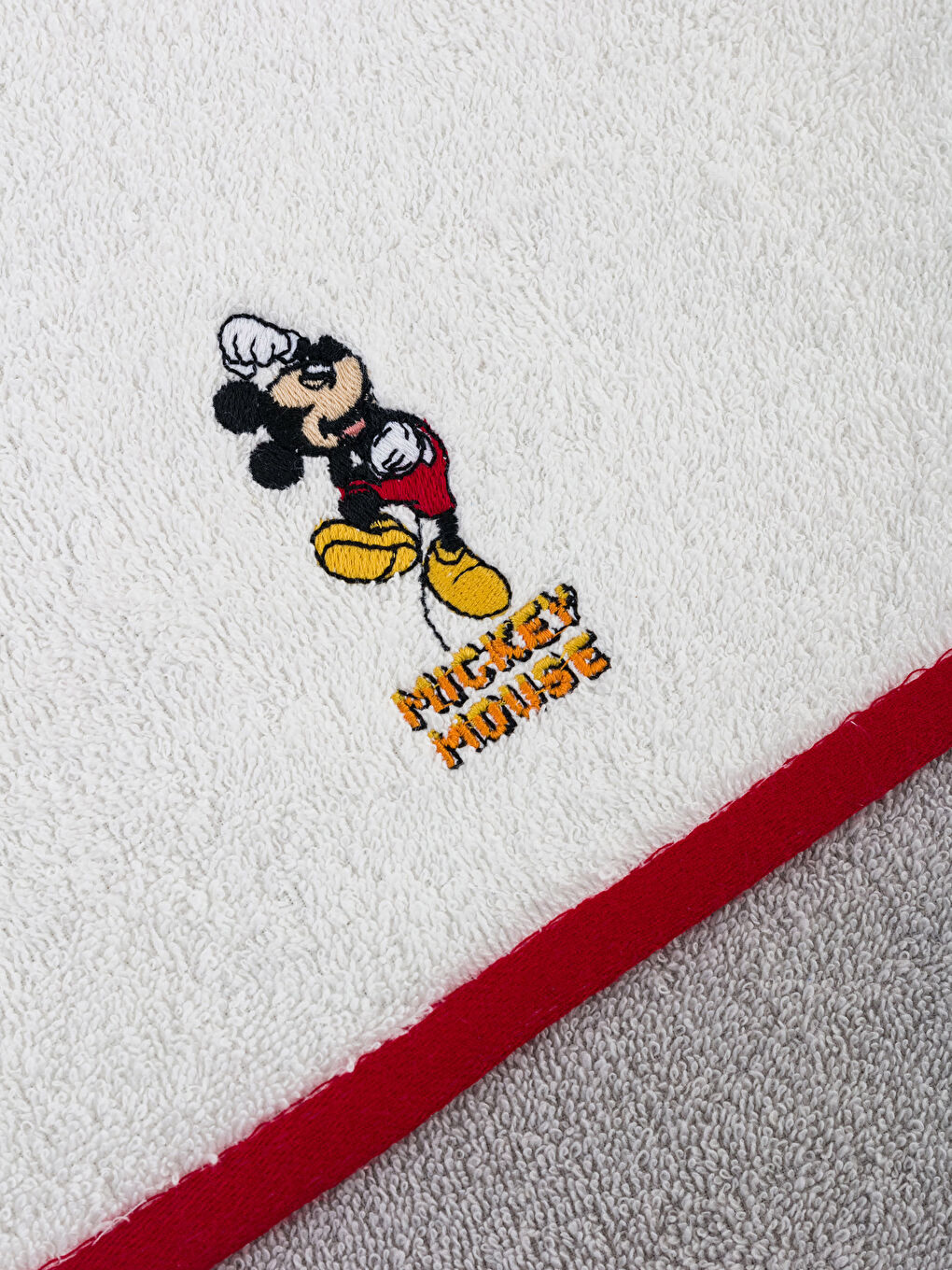 Gri Mickey Mouse Nakışlı El Havlusu 2'li 30x50 cm-3