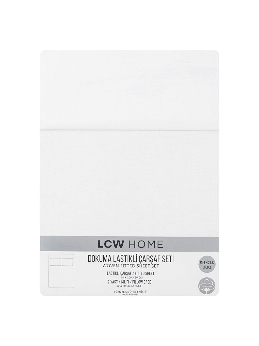 Drap De Lit Élastique Plat Tissé Double Et Taie D'Oreiller-5