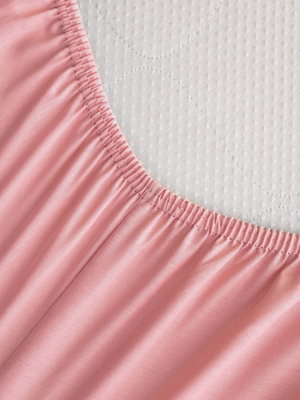 شرشف سرير مفرد مطاطي قطن سادة 100x200x30 سم-2