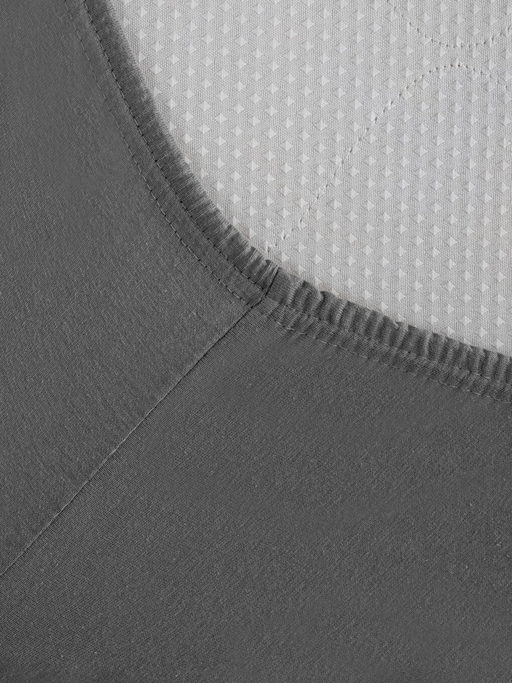 Gri Lastikli Örme Çift Kişilik Çarşaf 160x200x30 cm-2