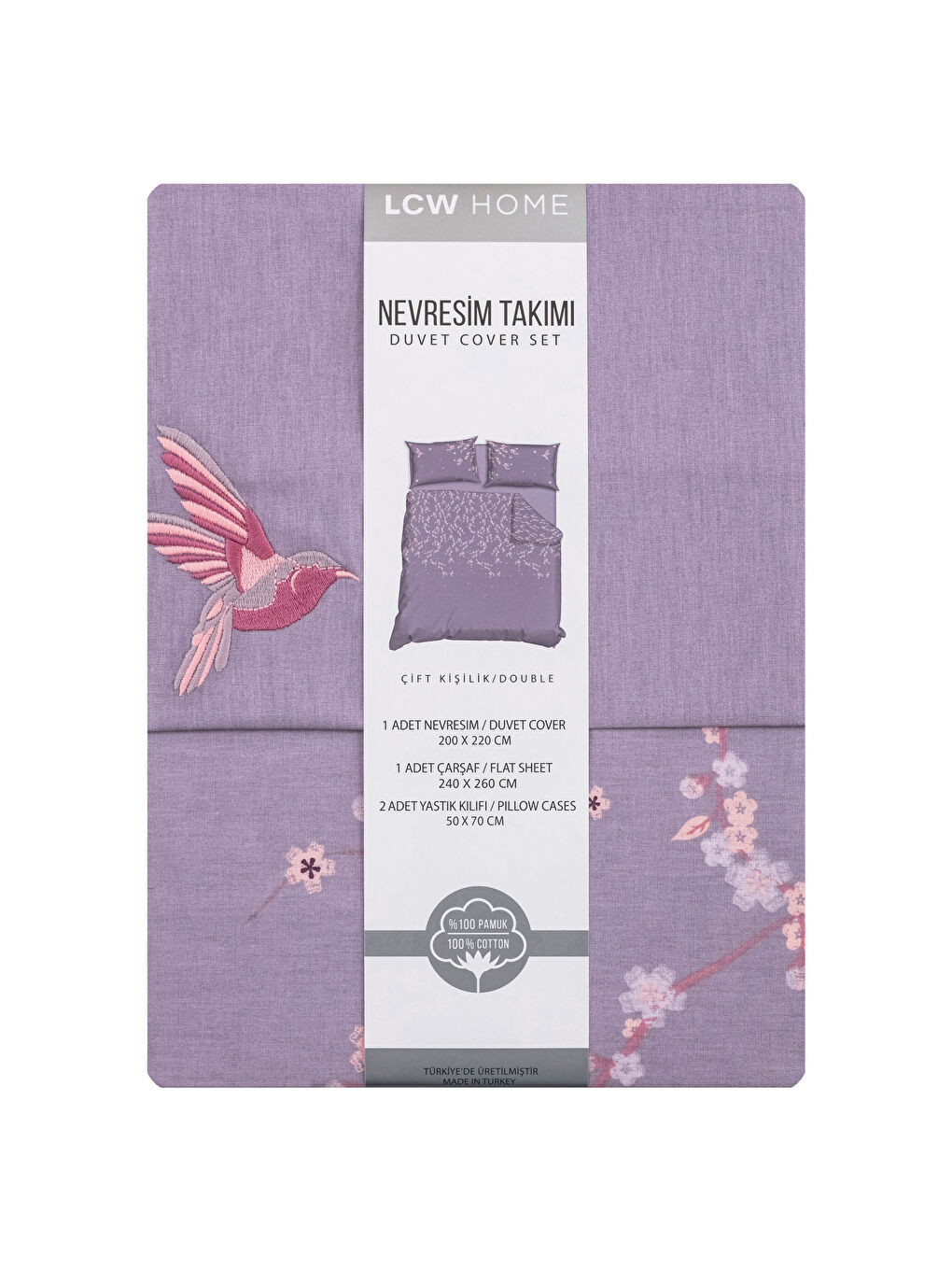 Double Patterned Ranforce Duvet Cover Set-7