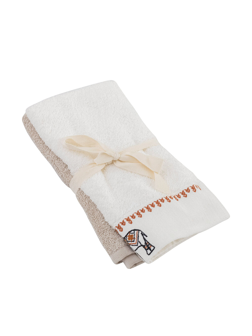Elephant Embroidered Hand Towel 2 Pack 30x50 Cm-8