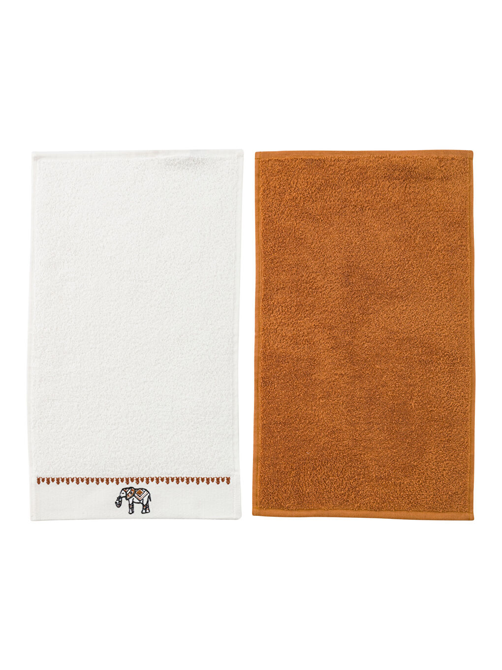 Elephant Embroidered Hand Towel 2 Pack 30x50 Cm-10
