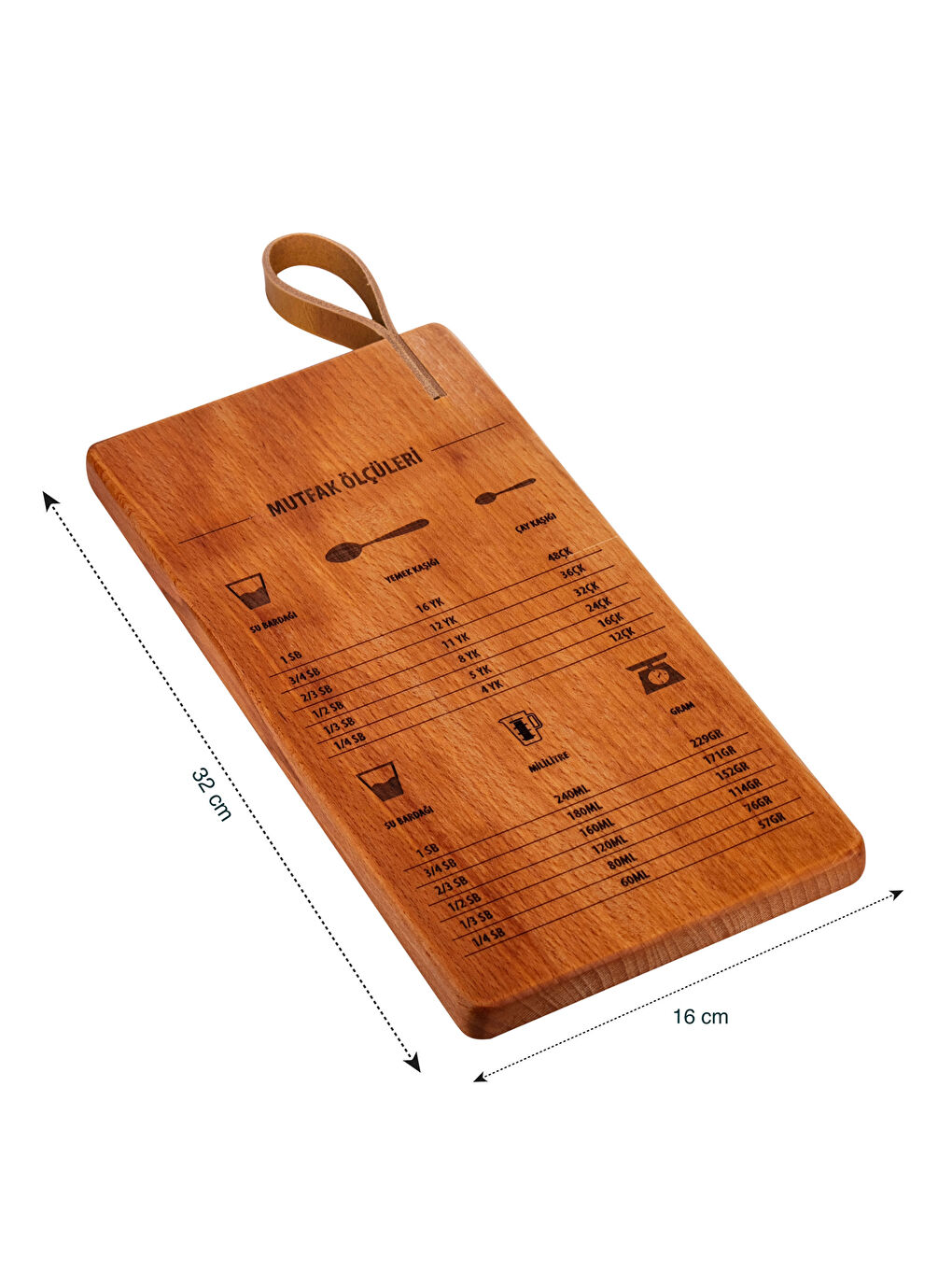 LCW HOME Ahşap Kesme Tahtası 32x16 cm -S3FF03Z8-LQY