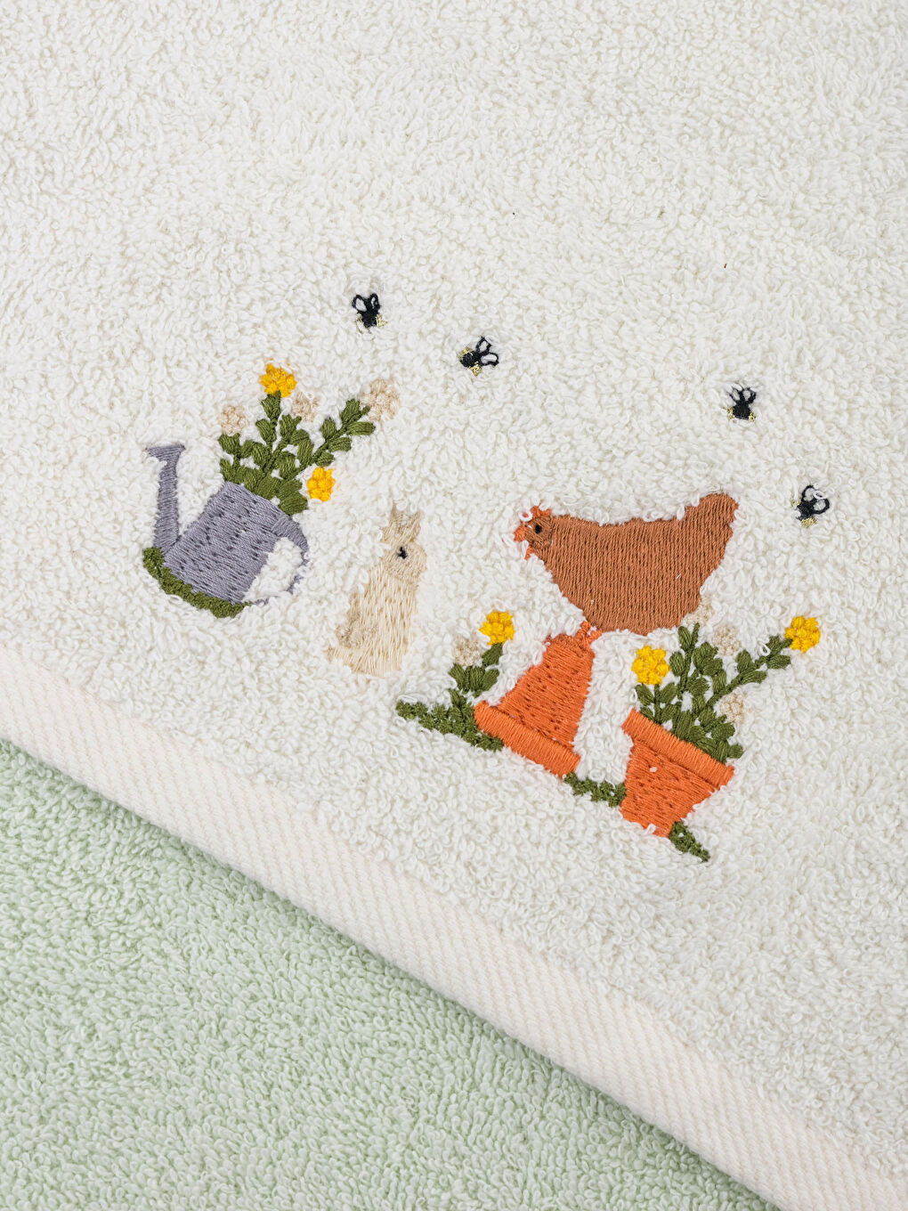 Embroidered Hand Towel 2 Pcs 30x50 Cm-3