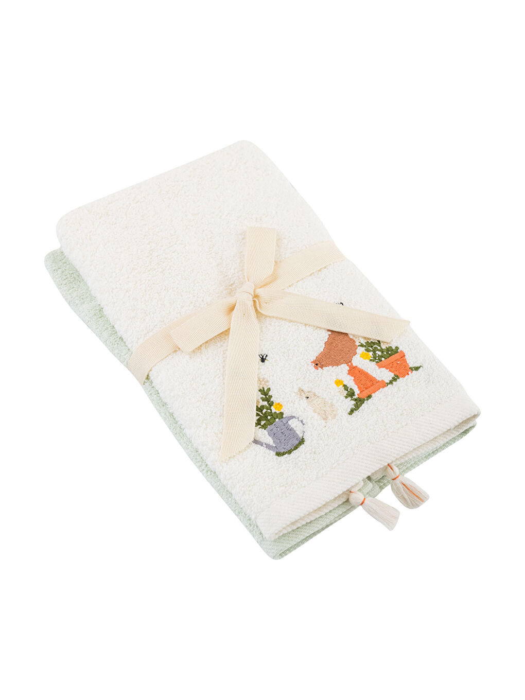 Embroidered Hand Towel 2 Pcs 30x50 Cm-4