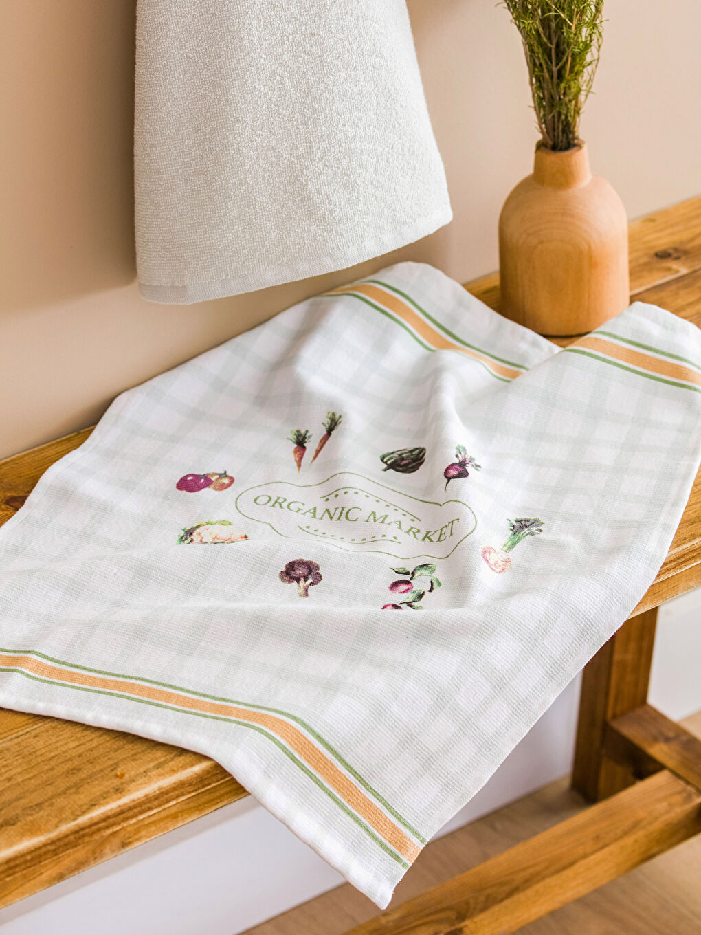 منشفة تجفيف مطبوع عليها خضروات - مجموعتين 40x50 سم-1
