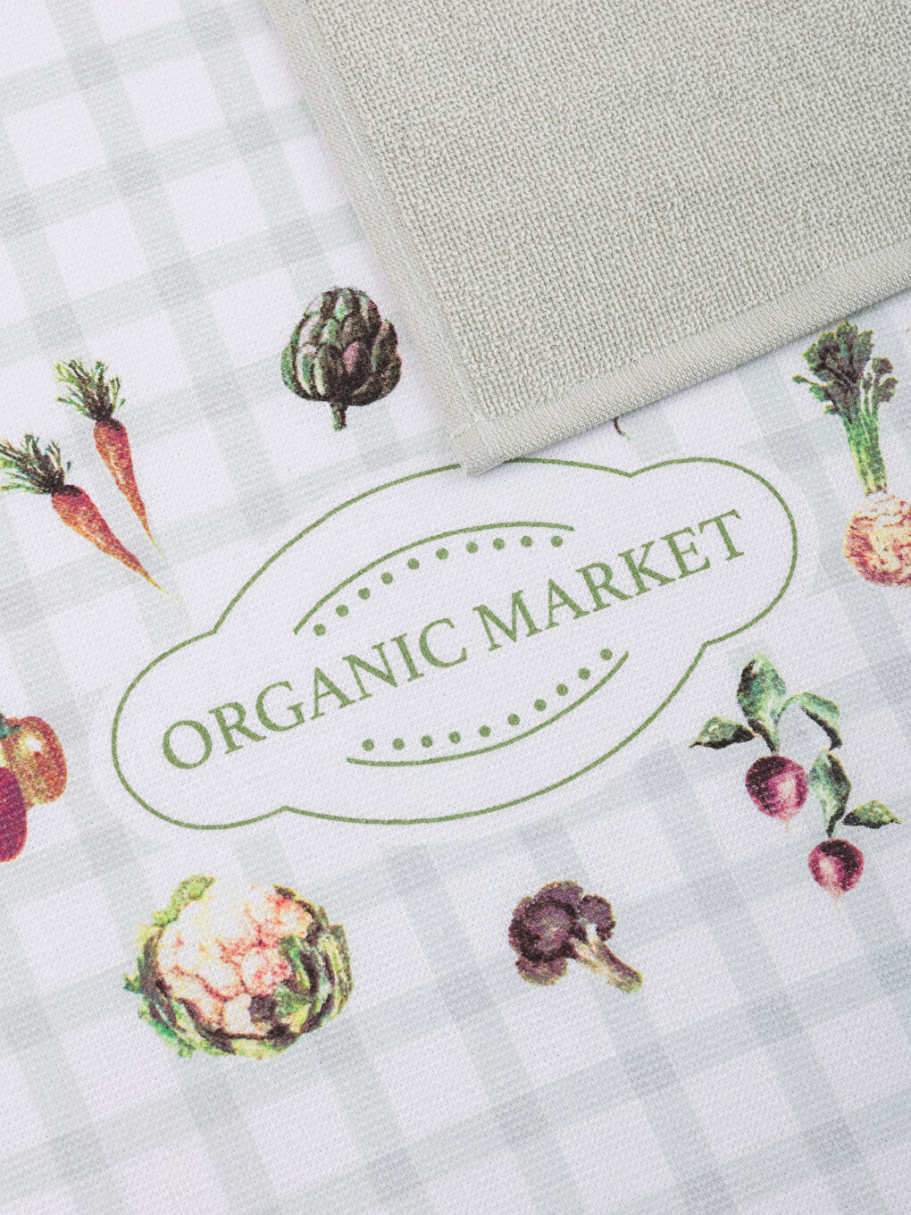 منشفة تجفيف مطبوع عليها خضروات - مجموعتين 40x50 سم-2