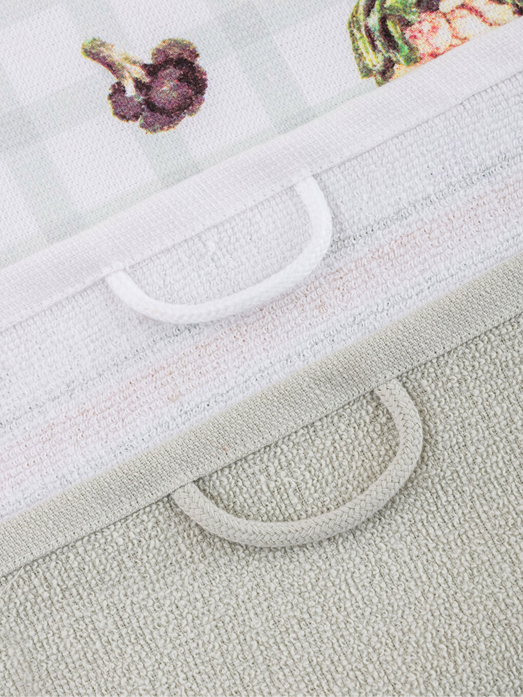 منشفة تجفيف مطبوع عليها خضروات - مجموعتين 40x50 سم-3