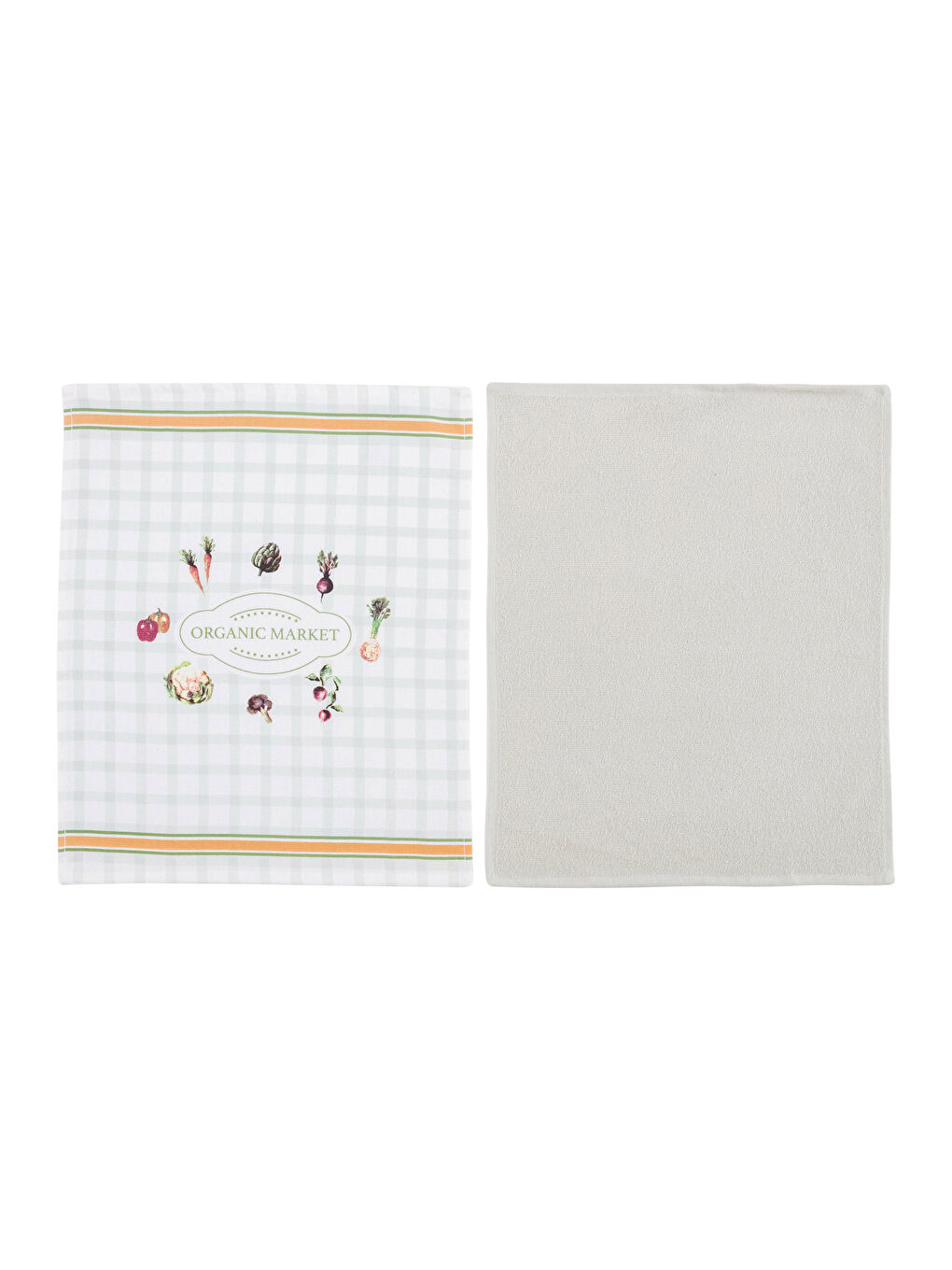 منشفة تجفيف مطبوع عليها خضروات - مجموعتين 40x50 سم-4