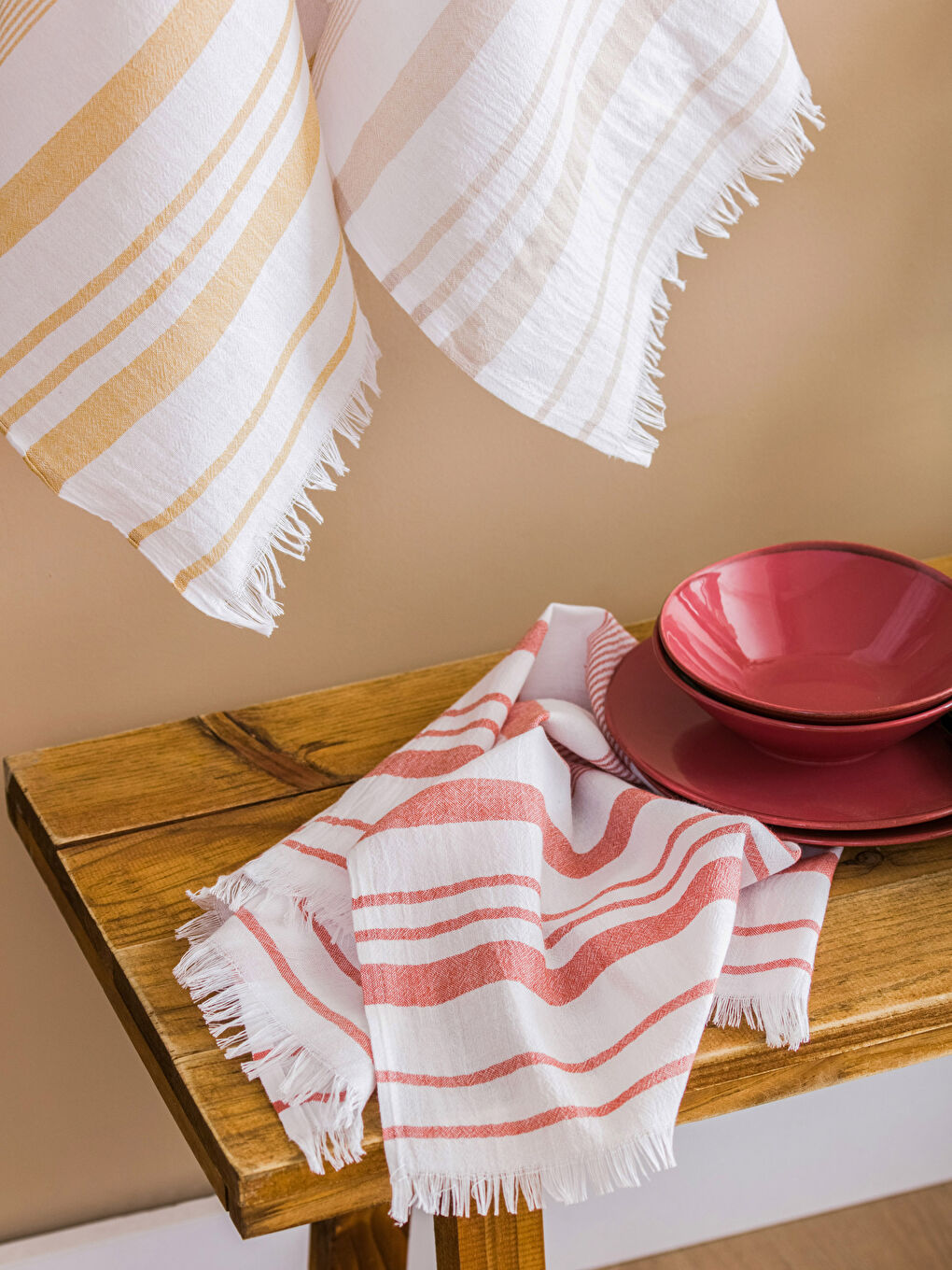 Striped Cotton Loincloth Drying Cloth 3 Pcs 40x60 Cm -S3FG43Z8-V1Z