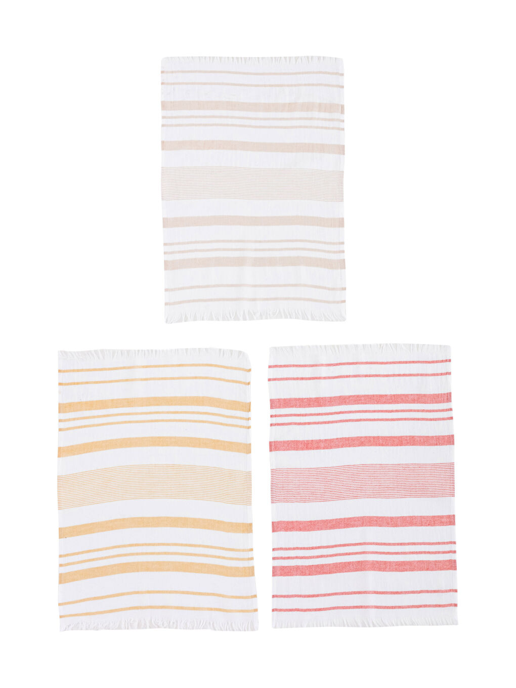 Striped Cotton Loincloth Drying Cloth 3 Pcs 40x60 Cm -S3FG43Z8-V1Z