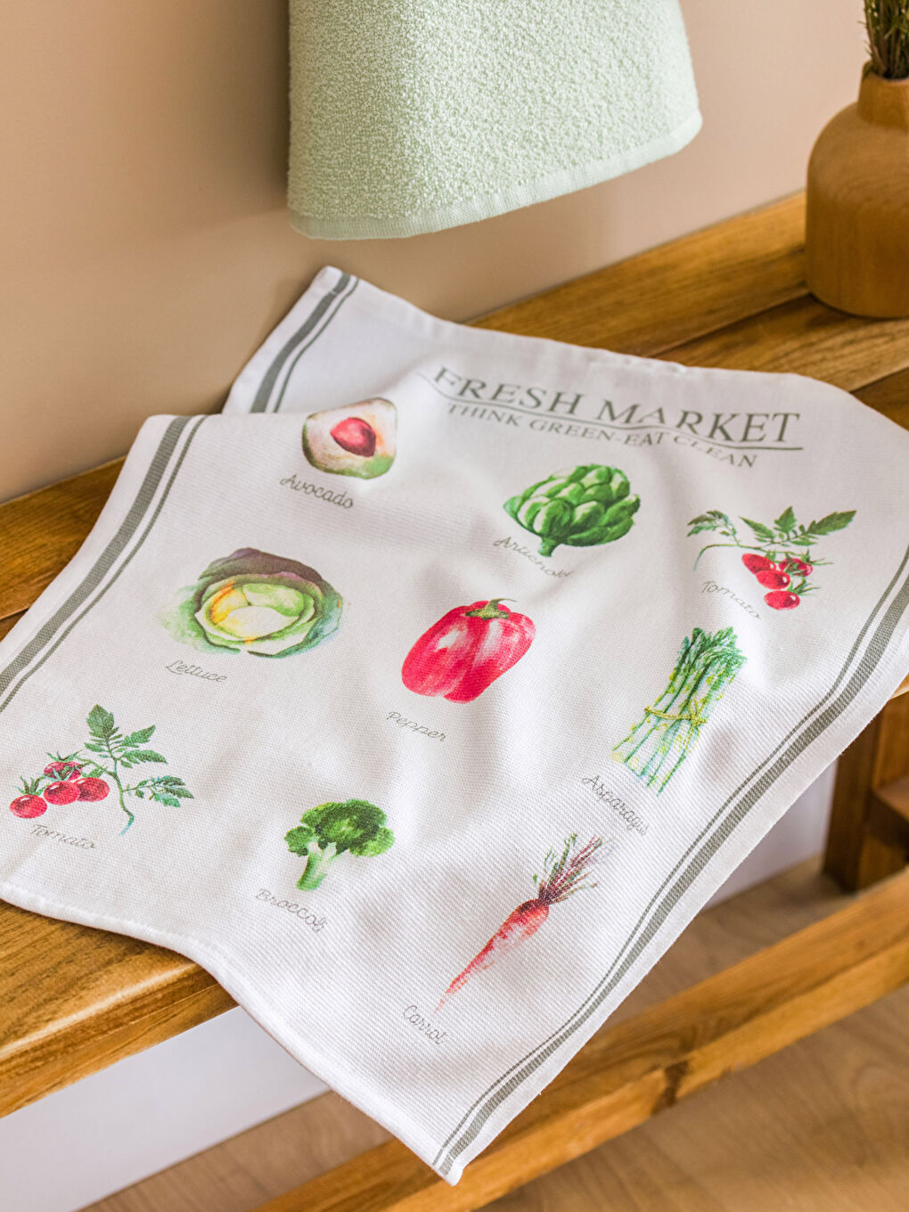 منشفة شاي مطبوعة - مجموعتين 40x50 سم-1