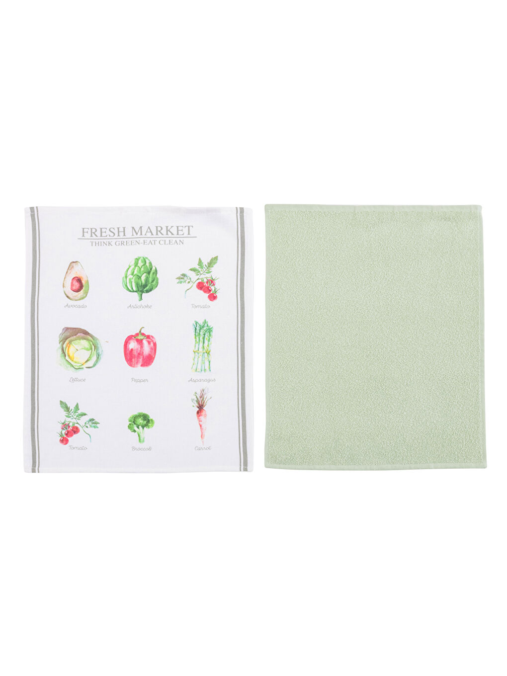 منشفة شاي مطبوعة - مجموعتين 40x50 سم-4