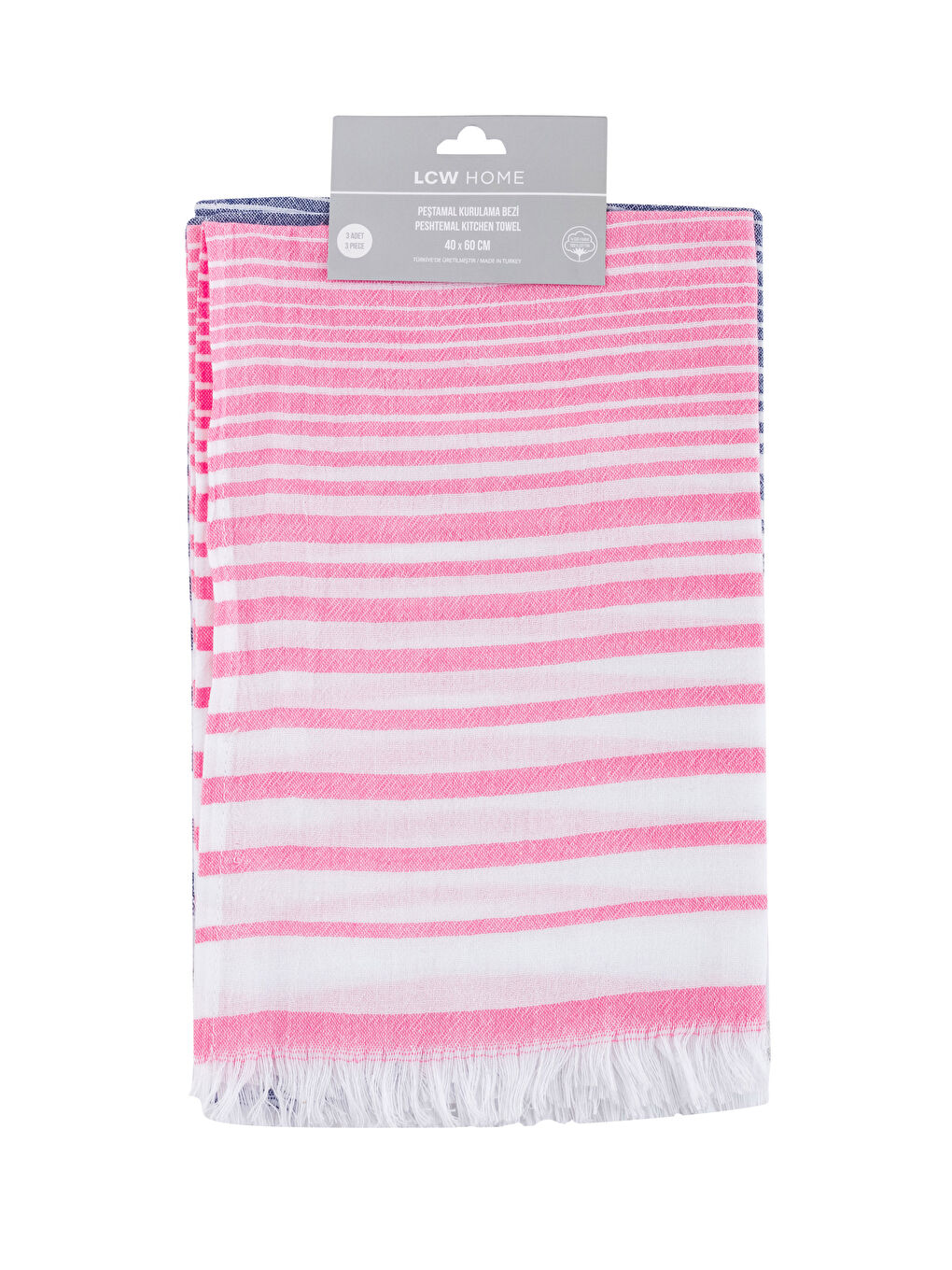 LCW HOME Striped Cotton Loincloth Drying Cloth 3 Pcs 40x60 Cm -S3FG48Z8-F9C