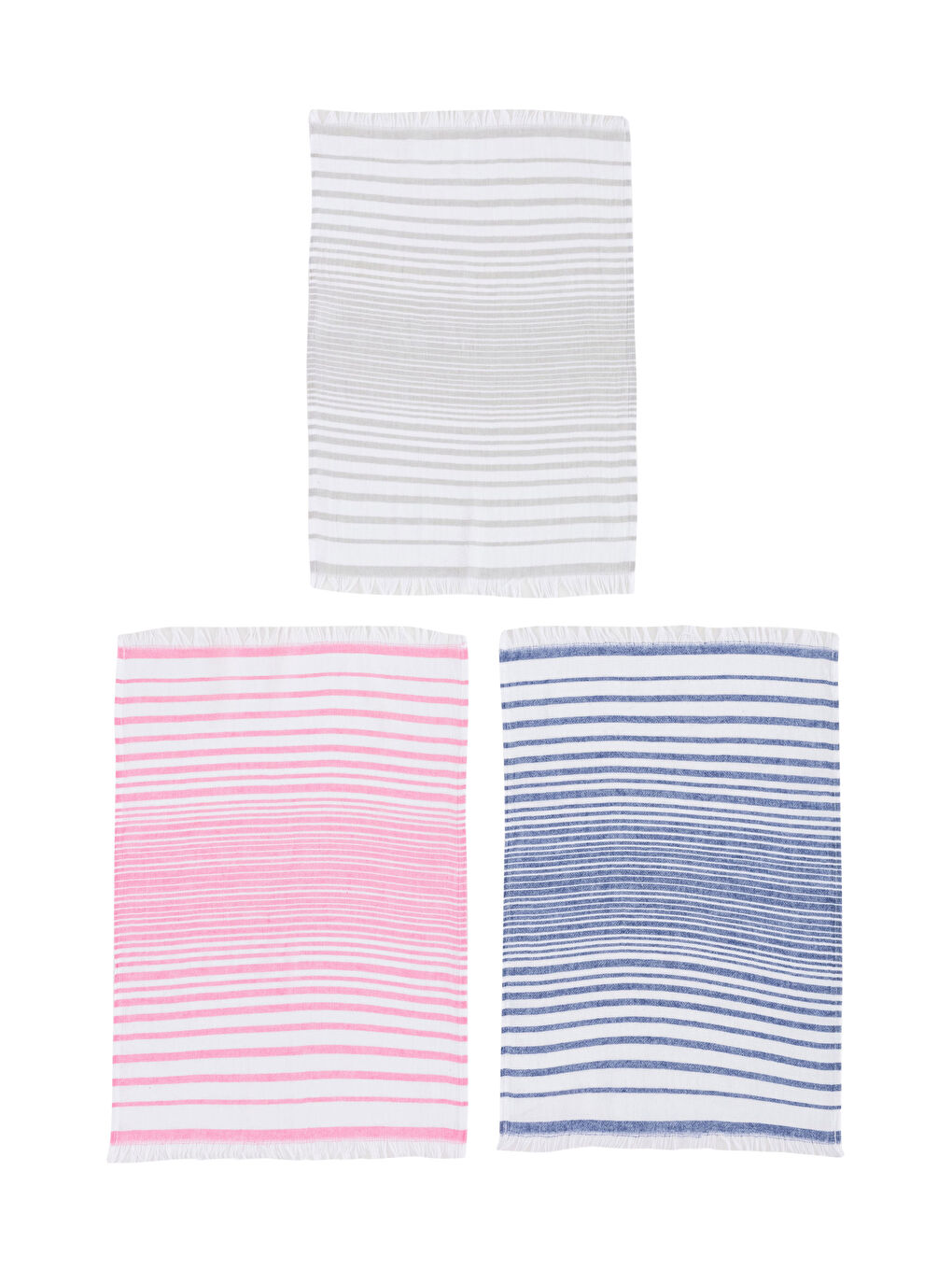 LCW HOME Striped Cotton Loincloth Drying Cloth 3 Pcs 40x60 Cm -S3FG48Z8-F9C