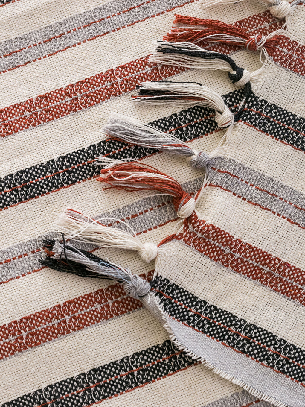 Полосатое односпальное покрывало Пике 160x230 см-3