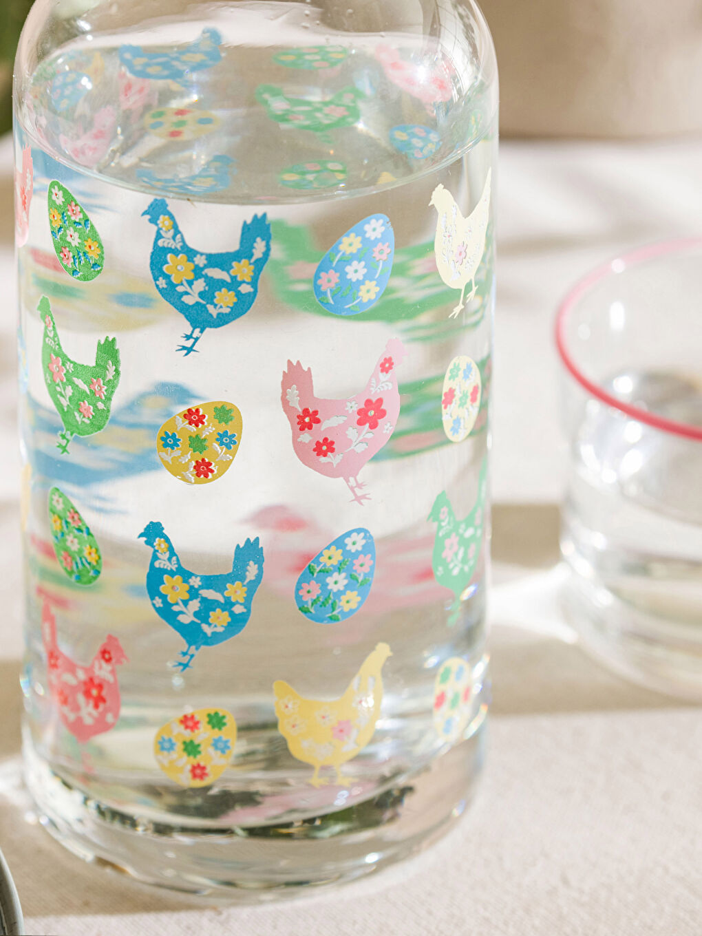 Carafă din Sticlă cu Capac din Sticlă Imprimat 700 Ml-3