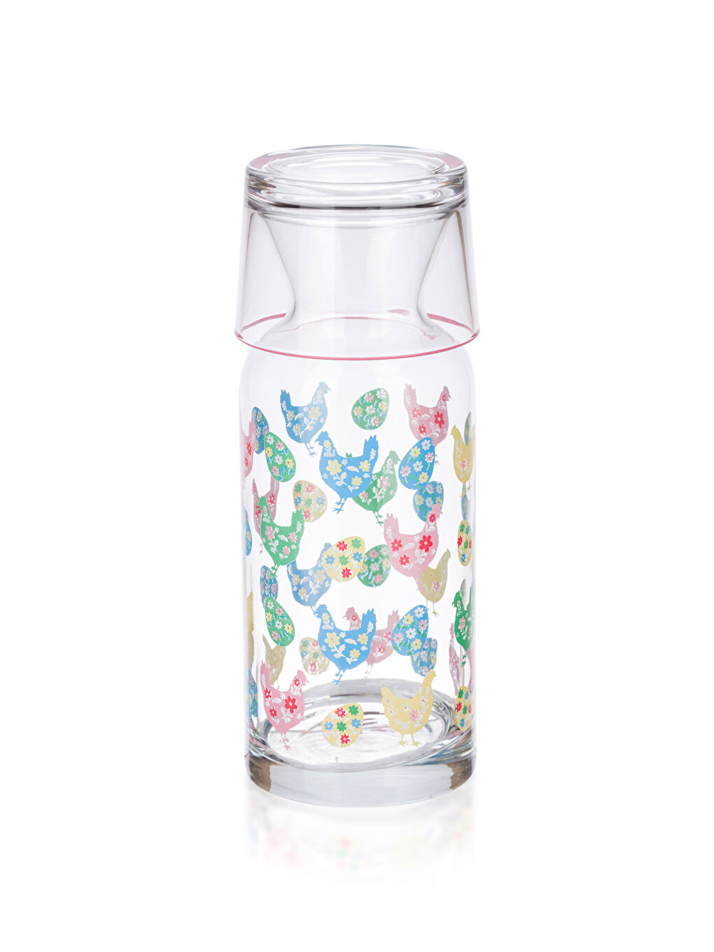 Carafă din Sticlă cu Capac din Sticlă Imprimat 700 Ml-5