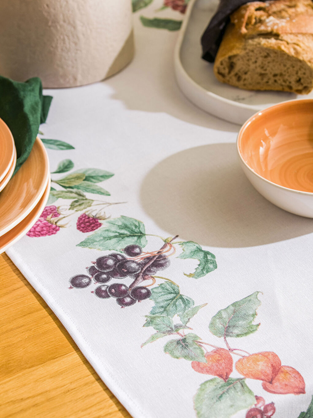 Karışık Meyve Baskılı Runner 45x150 cm-2