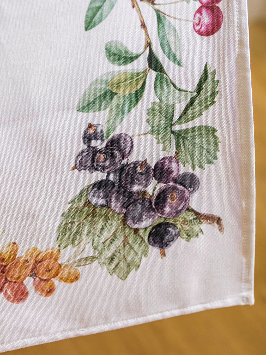 Karışık Meyve Baskılı Runner 45x150 cm-3