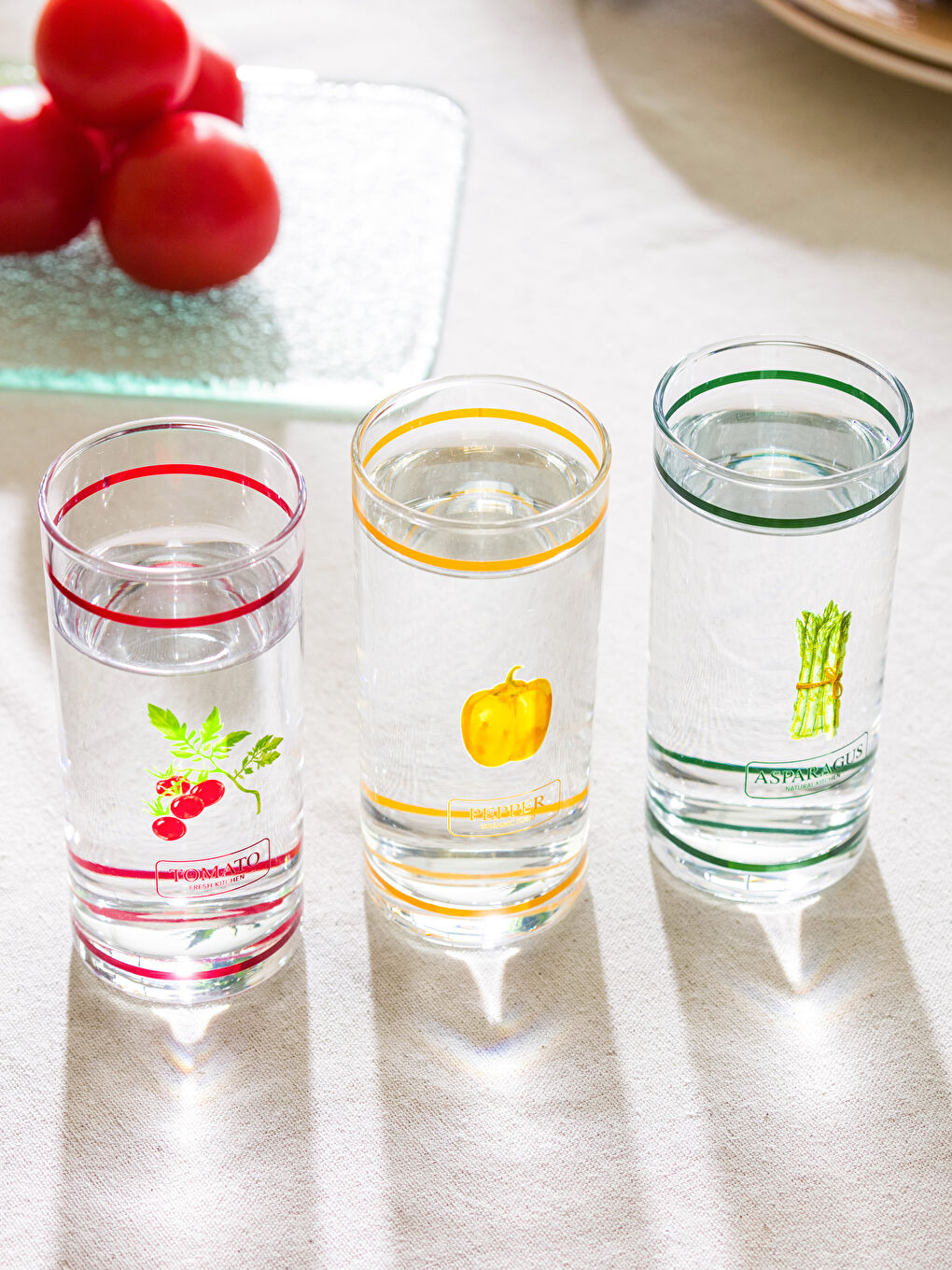 Karışık Baskılı Cam Bardak Seti 3'lü 290 ml-2