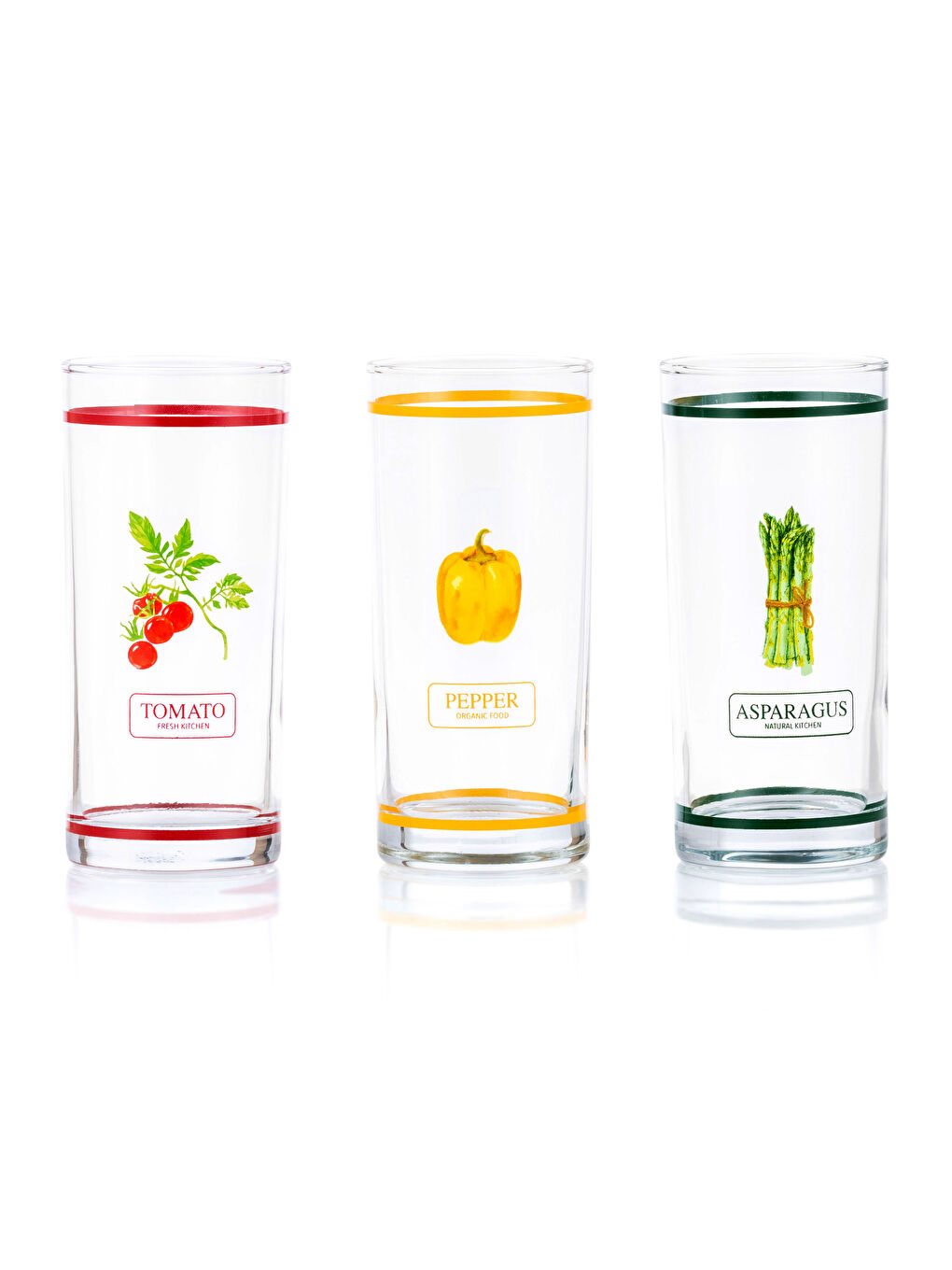 Karışık Baskılı Cam Bardak Seti 3'lü 290 ml-4