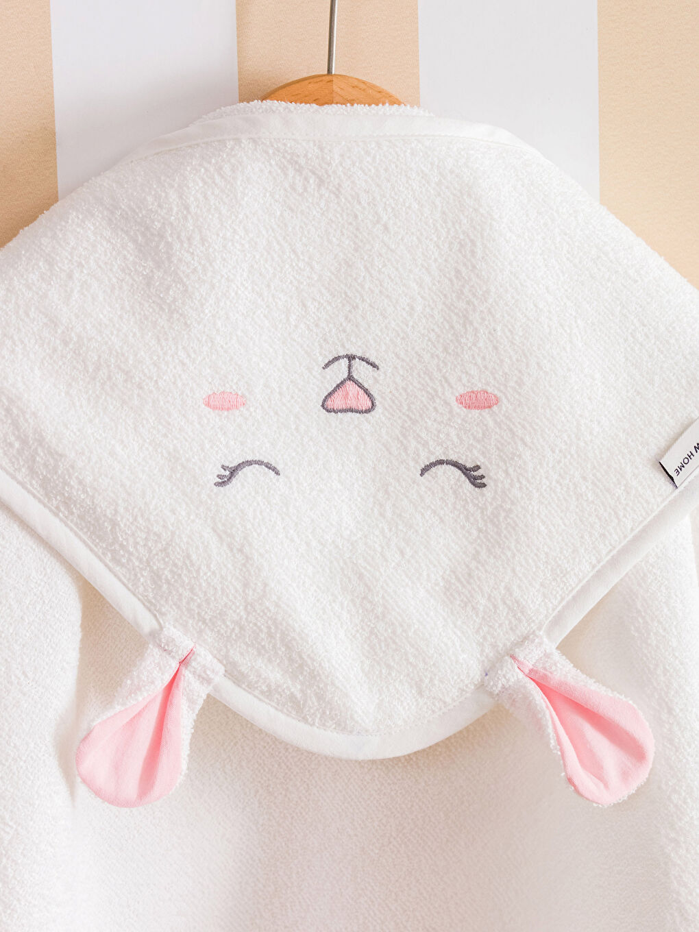Embroidered Cotton Baby Bath Towel 75x75 Cm-2