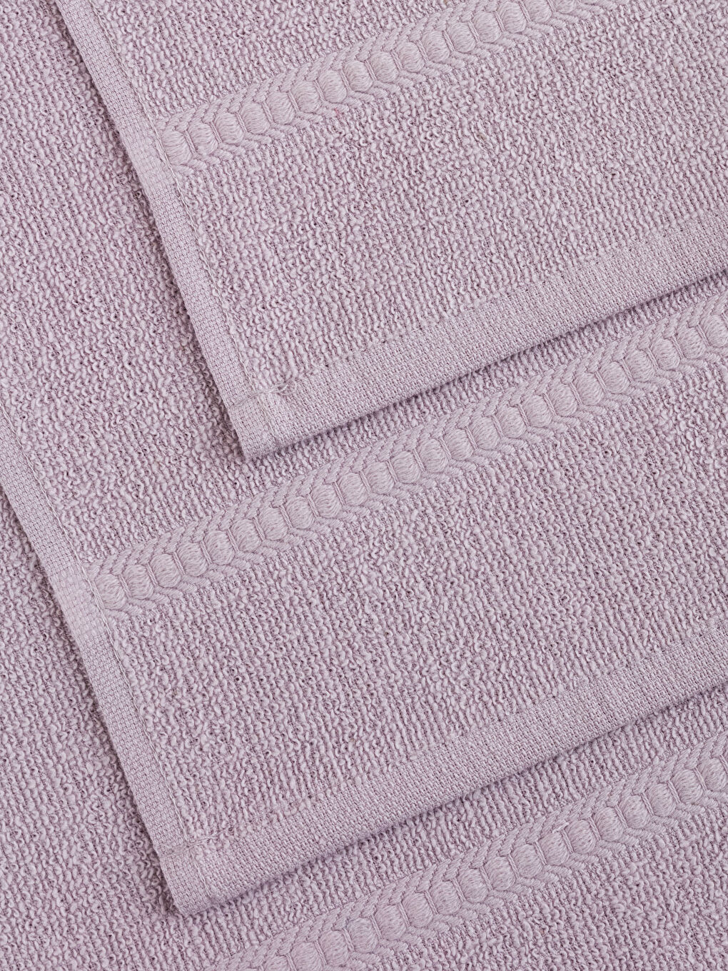 Mor Düz Pamuklu El Havlusu 3'lü 30x30 cm-3