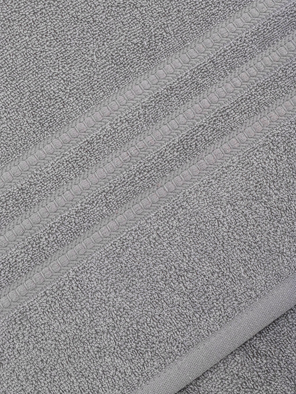 Gri Düz Pamuklu Banyo Havlusu 70x140 cm-2