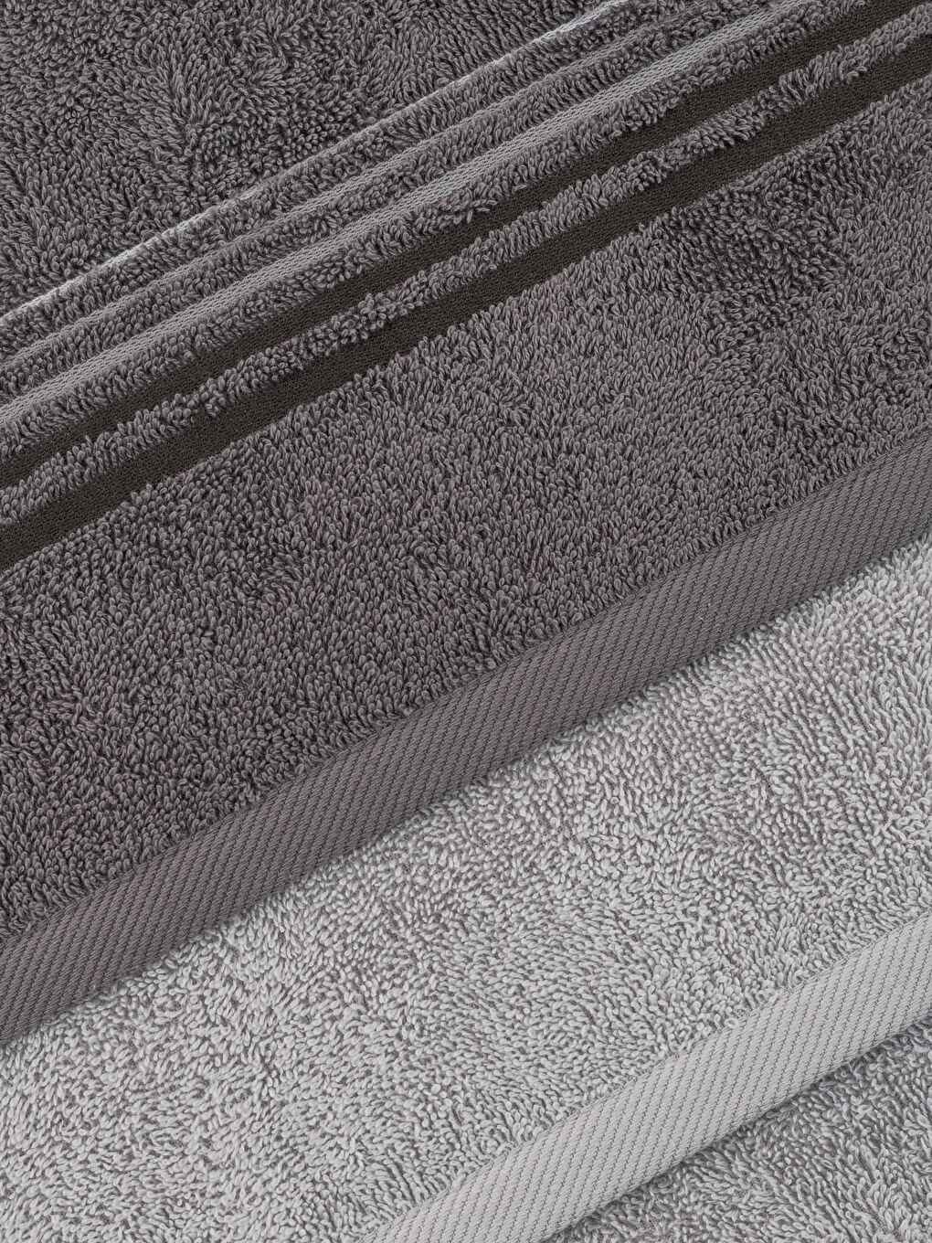 Lot de 2 Serviettes de Toilette en Coton Rayé 50x70 cm-3