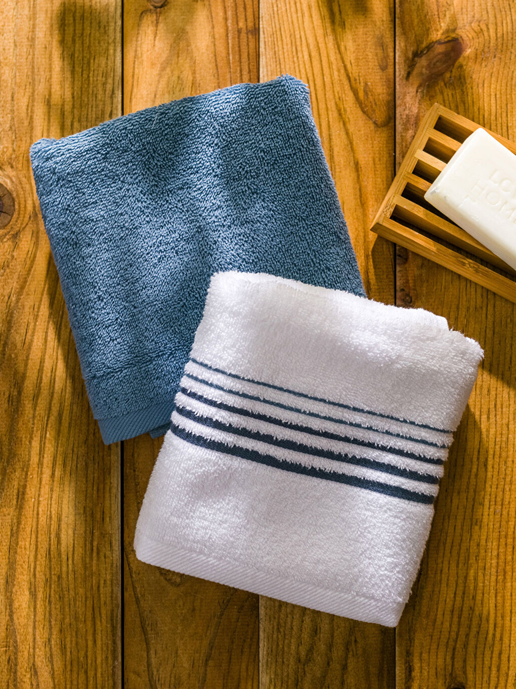 Prosop de mână vărgat din bumbac 2 bucăți 50x70 cm-2
