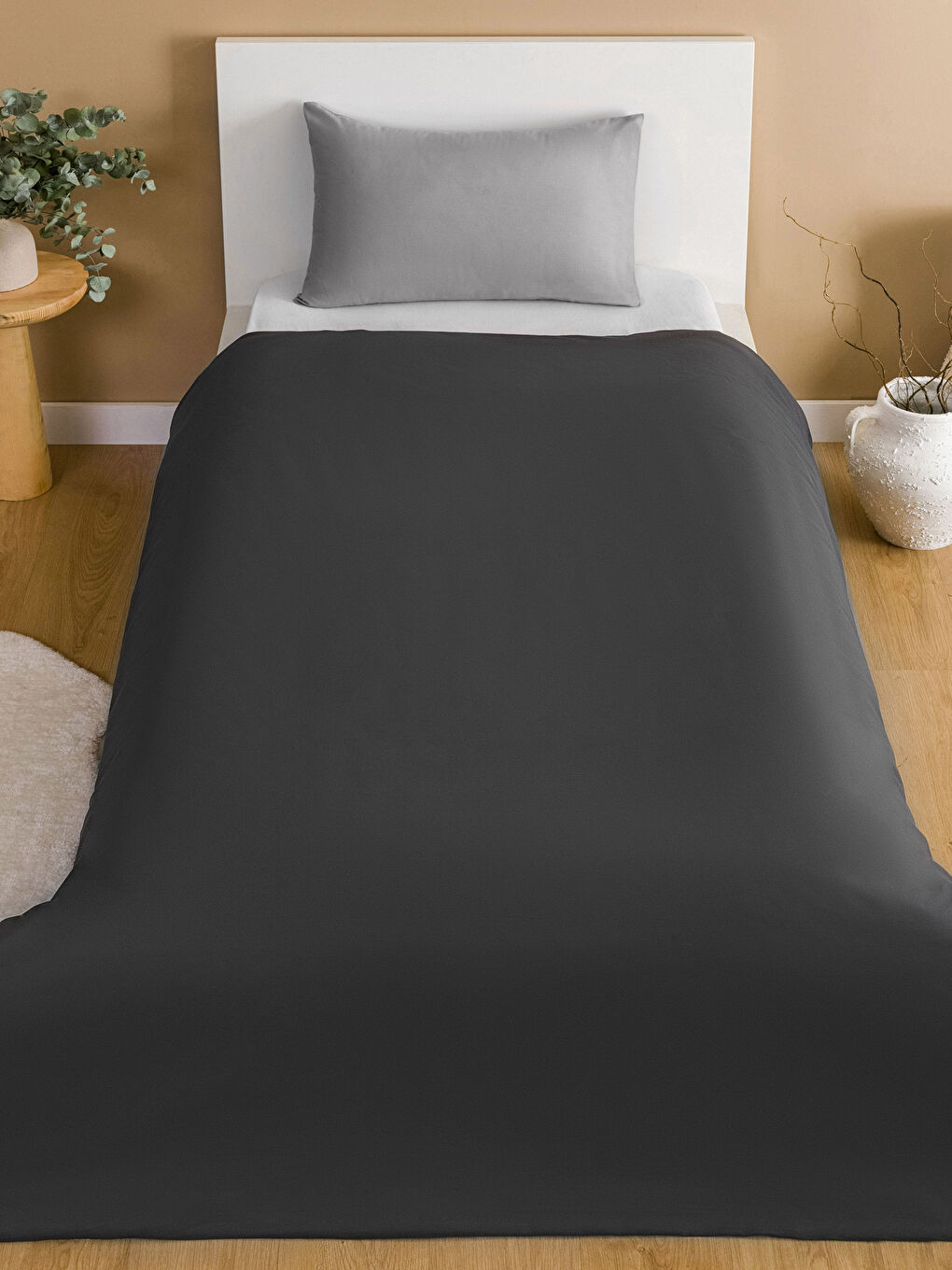 Plain Ranforce Single Duvet Cover 160x220 Cm -S3FU87Z8-S0N