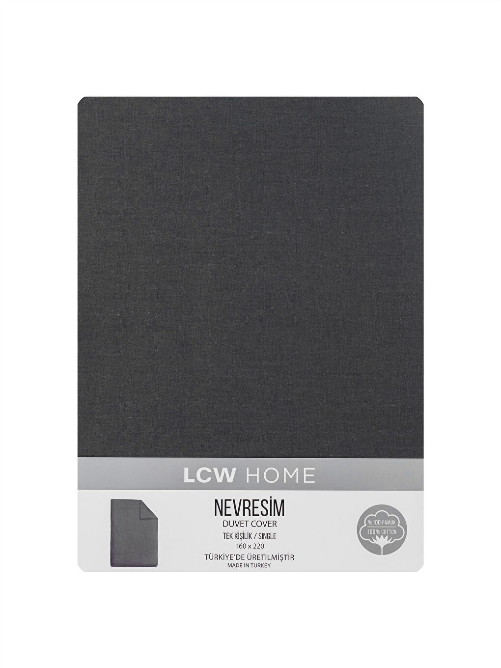 Plain Ranforce Single Duvet Cover 160x220 Cm -S3FU87Z8-S0N