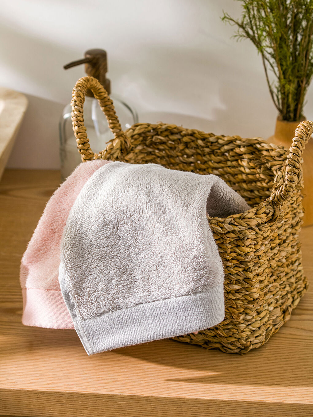 LCW HOME Plain Bamboo Hand Towel 2 Pack 30x50 Cm -S3FV57Z8-CTK