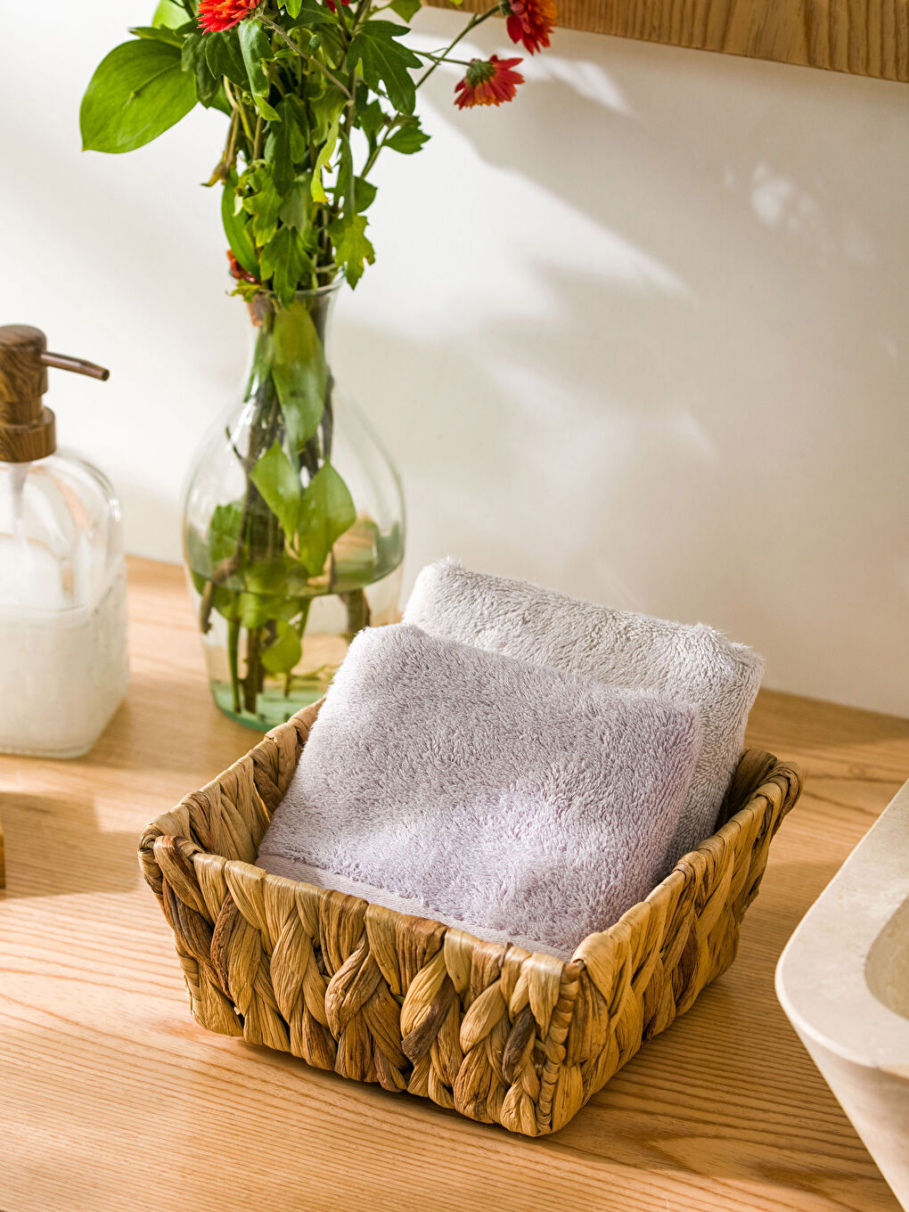 LCW HOME Plain Bamboo Hand Towel 2 Pack 30x50 Cm -S3FV57Z8-PLJ