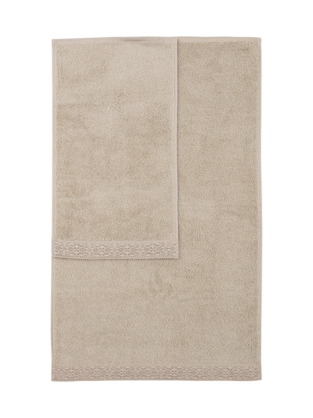 Lace Detailed Cotton Towel Set of 2 -S3FV58Z8-HZK