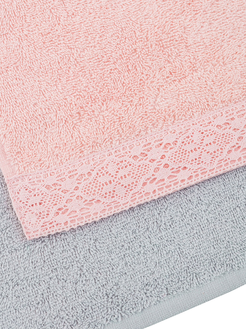 Lace Detail Cotton Hand Towel 2 Pack 30x50 Cm-3