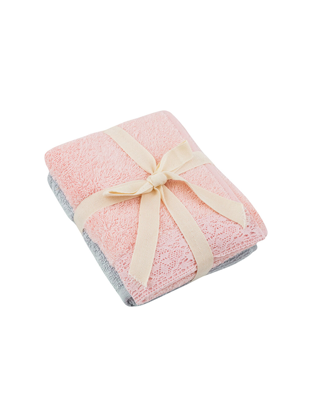 Lace Detail Cotton Hand Towel 2 Pack 30x50 Cm-4