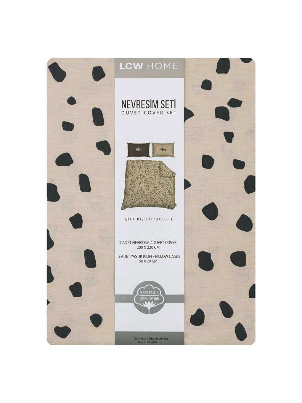 Karışık Desenli Çift Kişilik Nevresim Seti-6