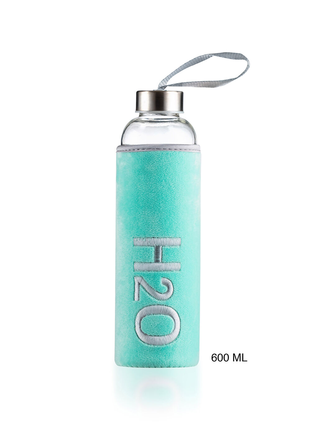 H2O Mint Yeşili Kılıflı Cam Matara 600 Ml - 3