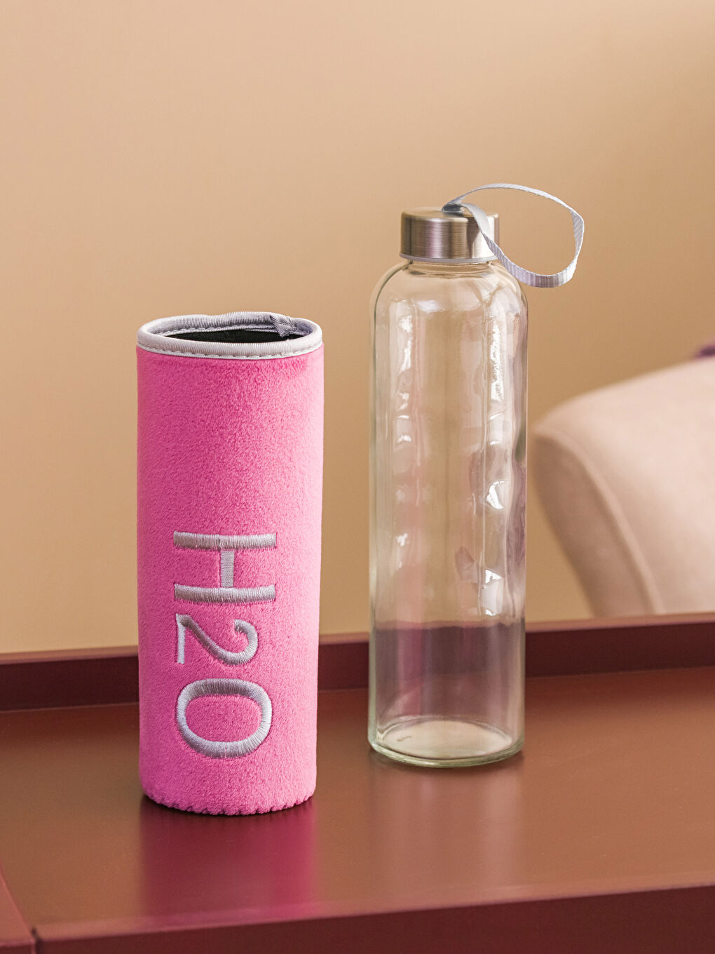 H2O Sleeved Glass Flask 600 ml -S3G141Z8-SX3
