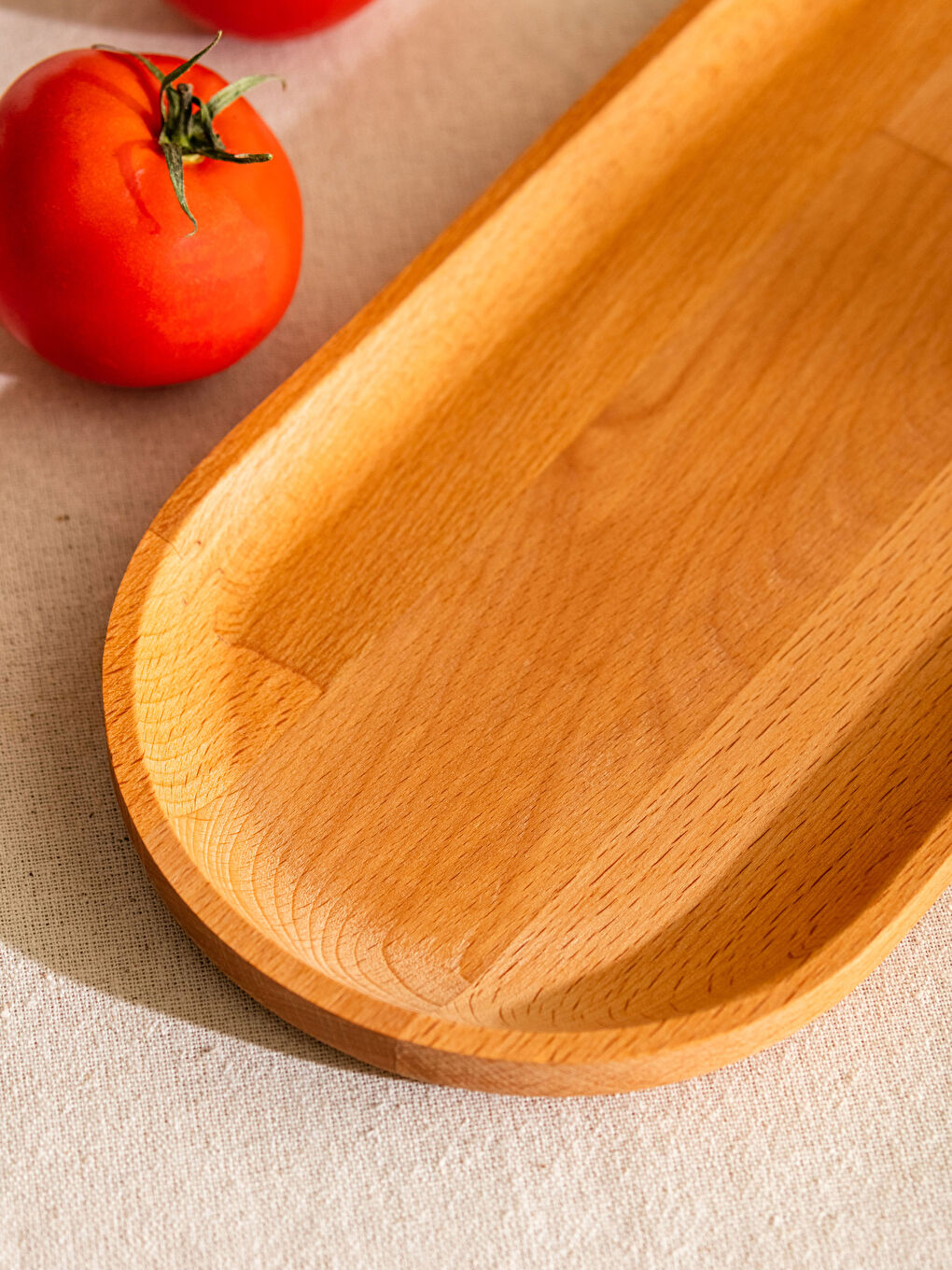 Kahverengi Ahşap Sunum Tabağı 15x31 cm-2