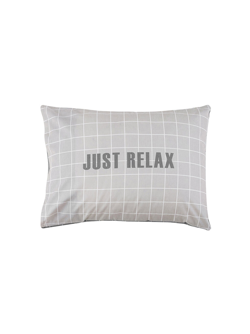 Gri Baskılı Pamuklu Yastık Kılıfı 50x70 cm-4