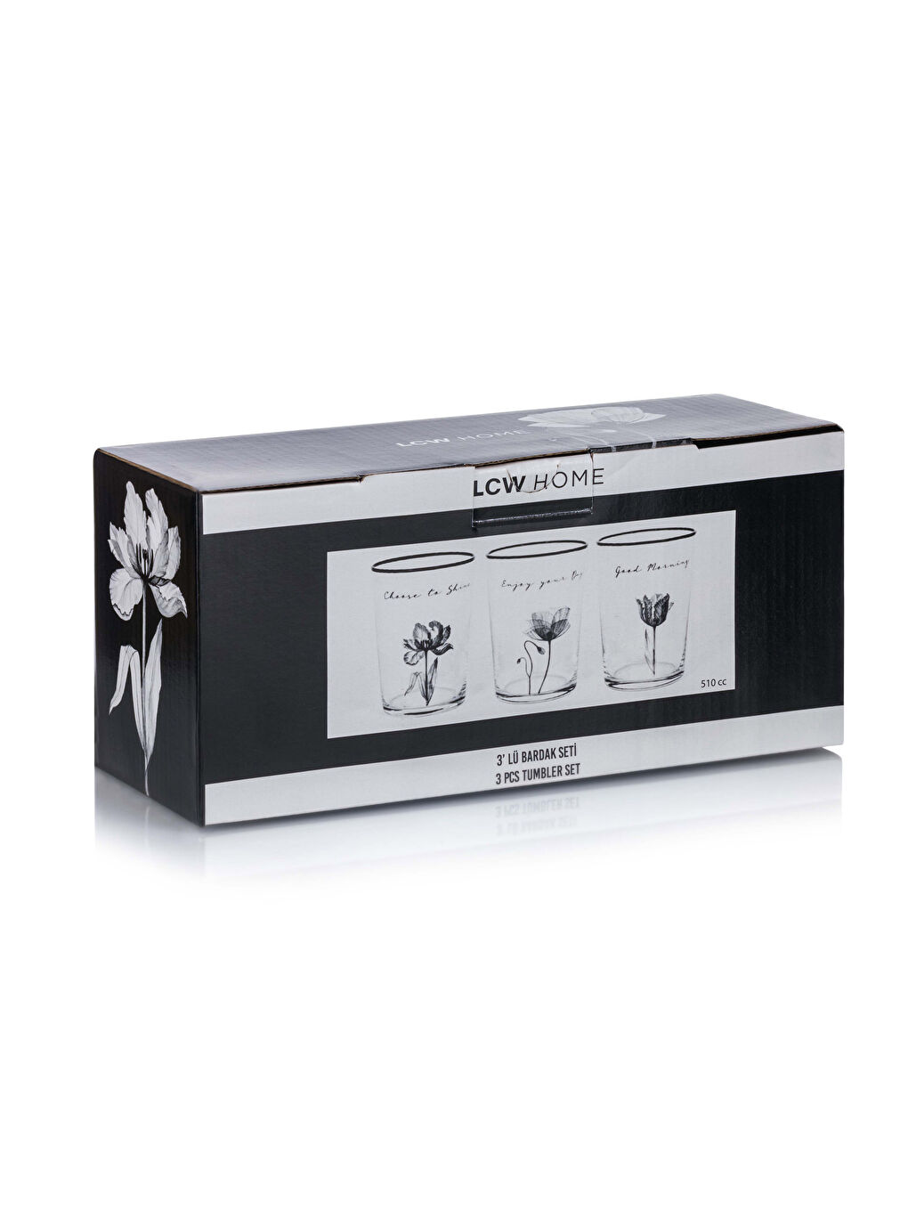 Printed Glass Tumbler Set 3-pack 510 ml-3