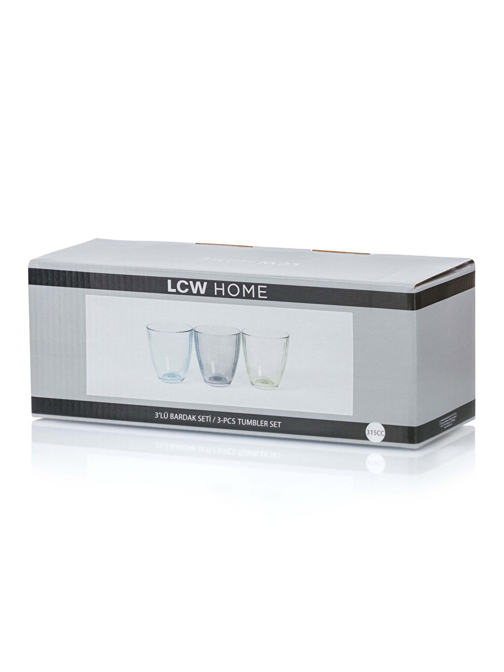 LCW HOME Düz Cam Bardak 3'lü 315 ml -S3G500Z8-F9C