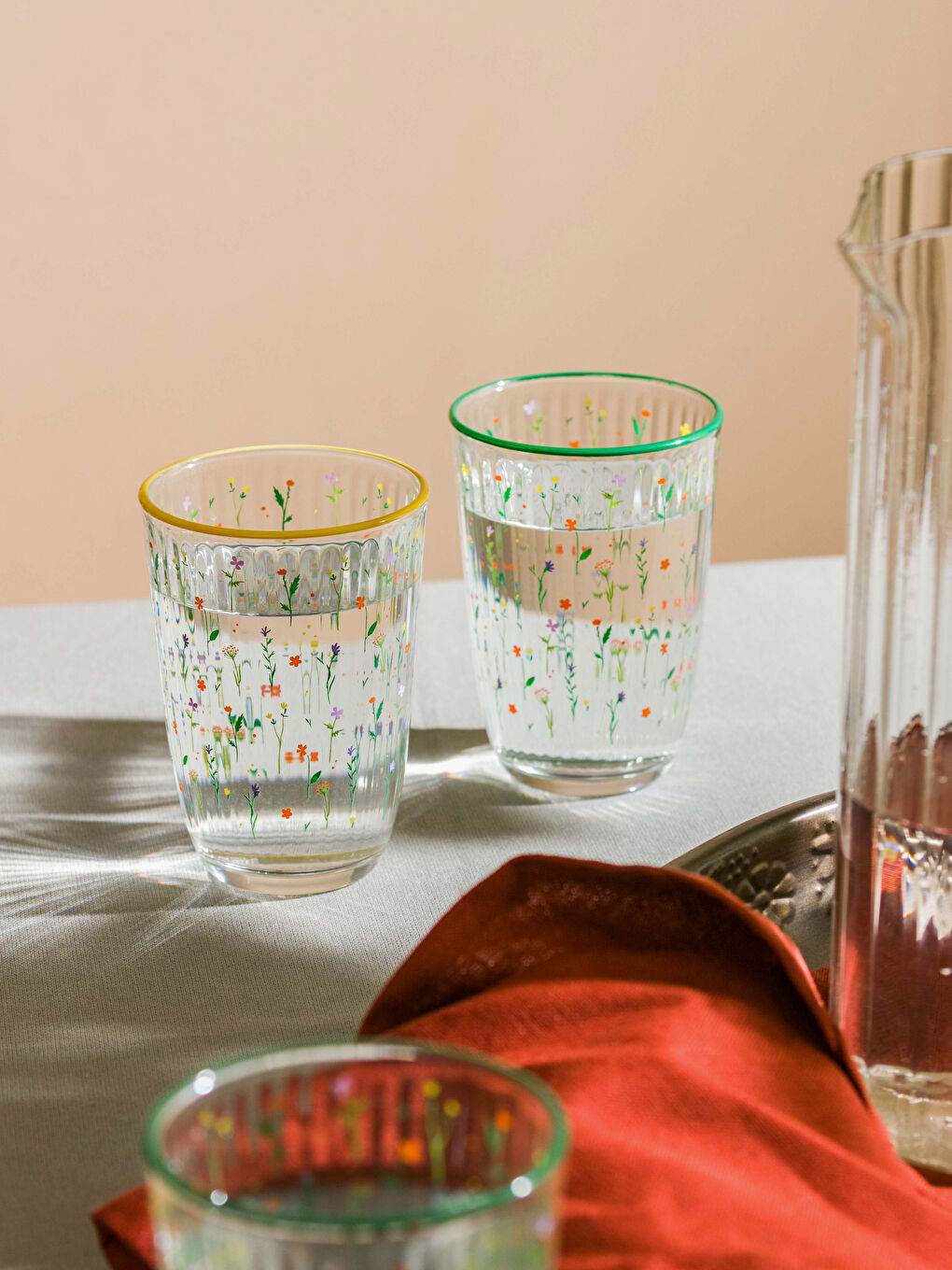 Стакан для безалкогольных напитков с принтом, комплект из 3-х штук - 395 мл-3