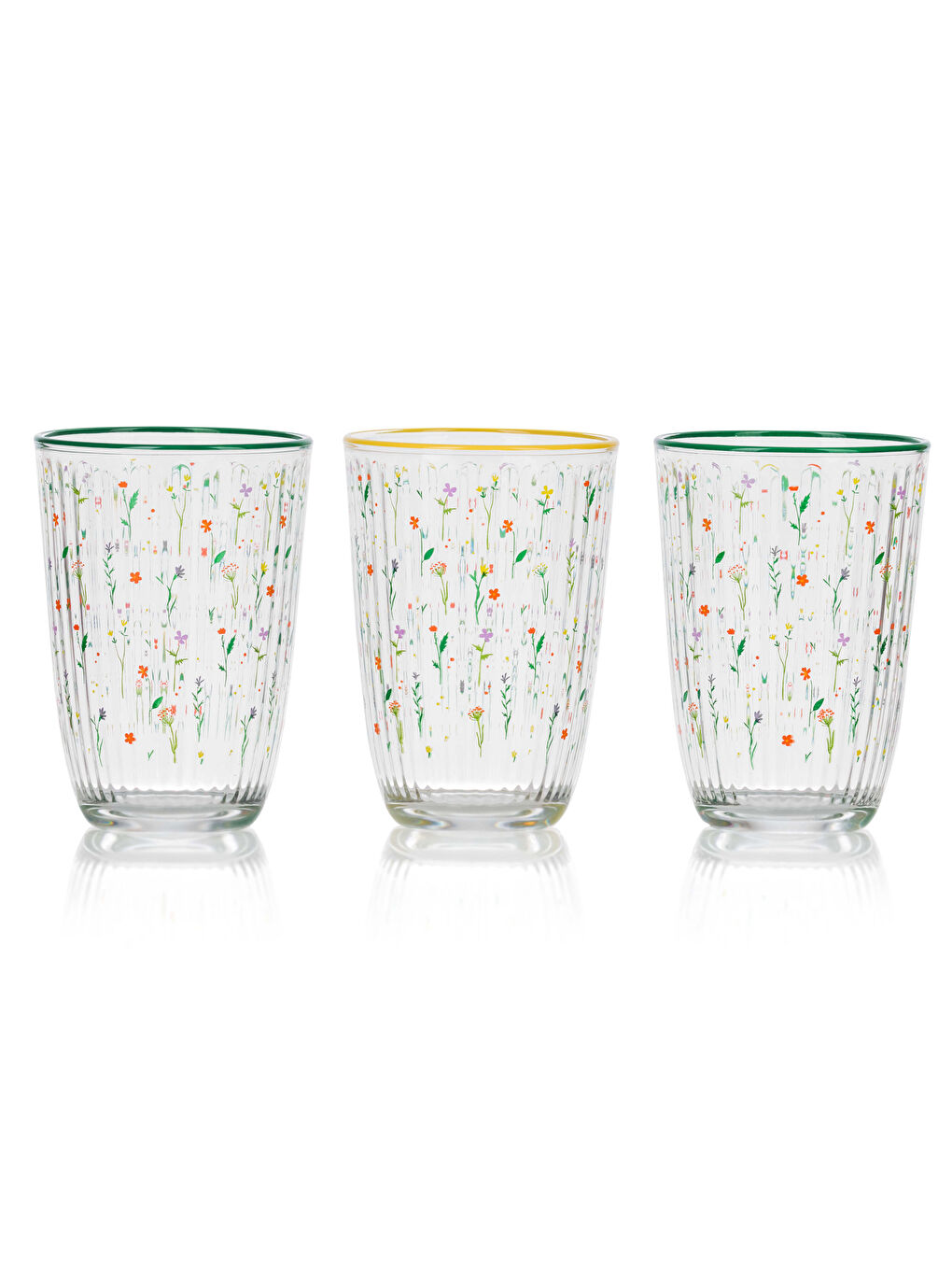 Стакан для безалкогольных напитков с принтом, комплект из 3-х штук - 395 мл-5